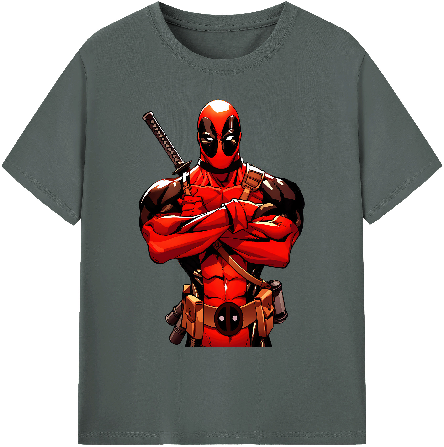 （画像用） Deadpool デッドプール 綿100％ メンズ半袖Tシャツ｜肌触りやわらか＆通気性